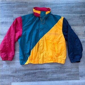 Nautica Multicolor Windbreaker Jacket - Red, Blue, Yellow